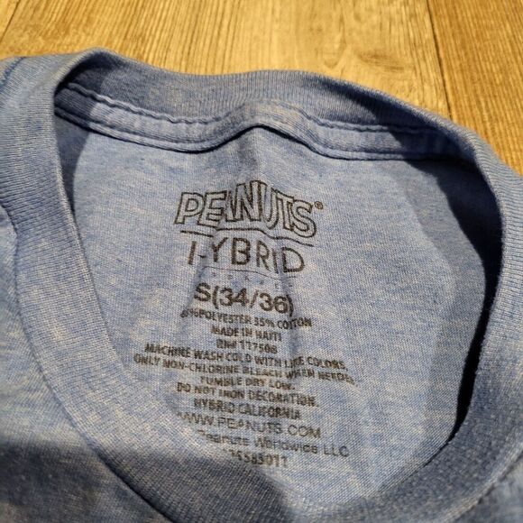 Peanuts Charlie Brown Snoopy Dont Make Me Do Stuff Graphic Tee Shirt Mens Small - Picture 3 of 5